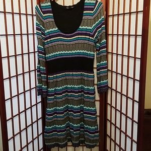 XL blue and purple sweater dress